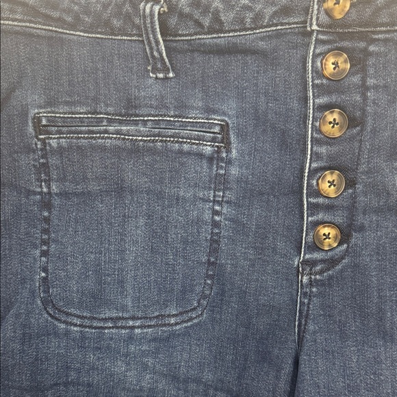 Anthropologie Women's Dark Blue Jean Shorts size 32 - Picture 7 of 8
